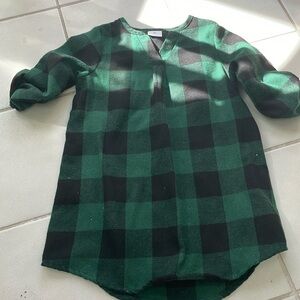 Toddler green/black dress. Size 2Y.